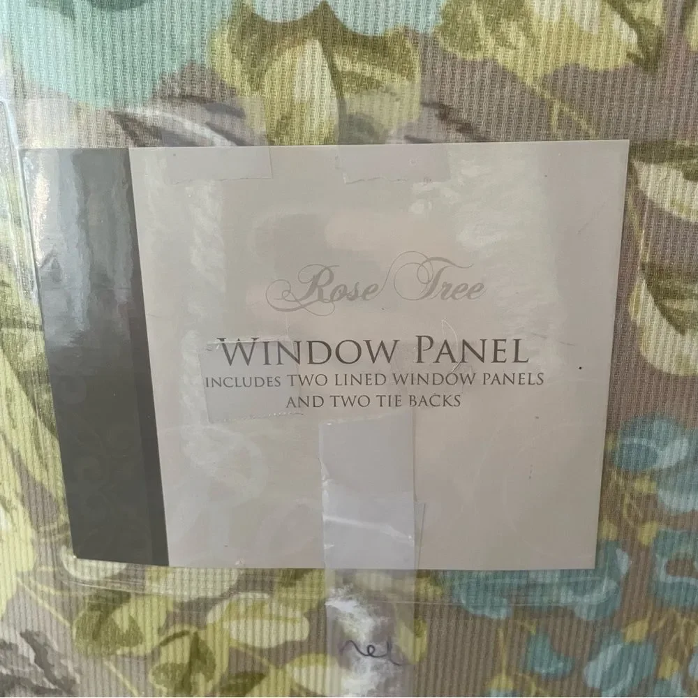 Rose Tree Dorsett Collection Floral Window Panels NWT